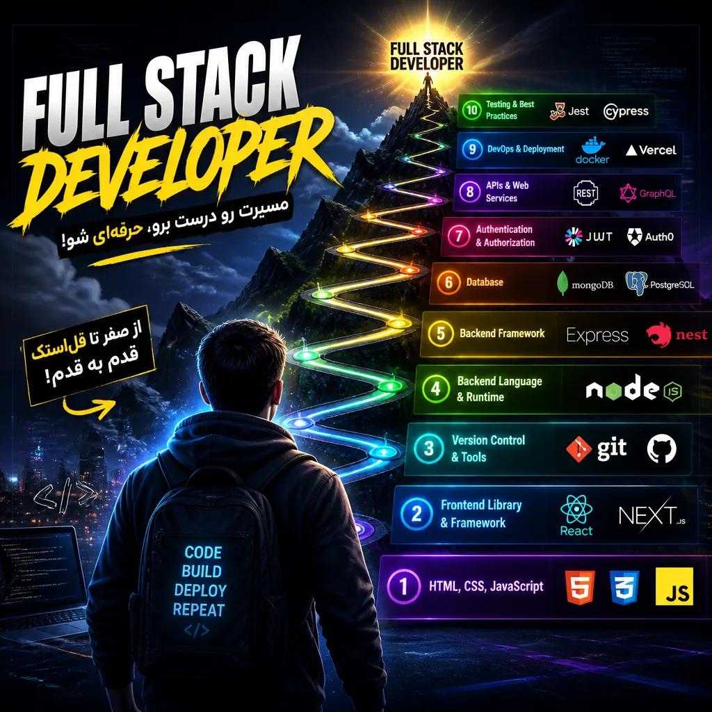 مسیر تبدیل شدن به Full‑Stack Developer